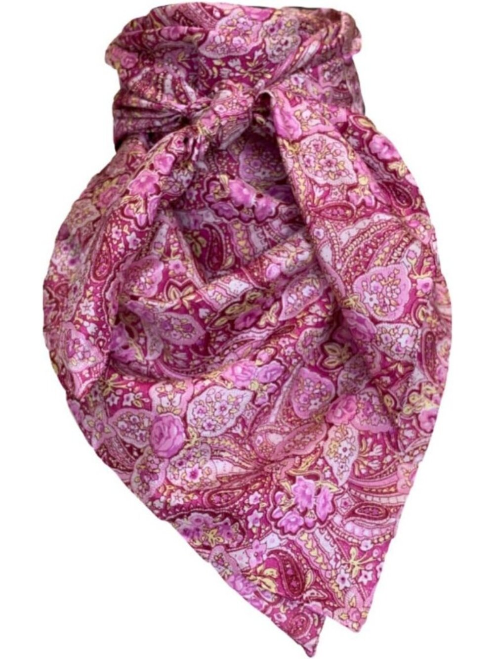 100% Silk Calico Cowboy Wild Rag Scarf Bandana - Multiple Colors, 42” Stylish